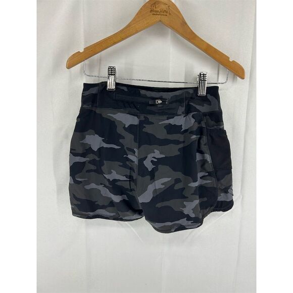 Athleta Girl Camo Print 3" Running Shorts Size L Multicolor - Picture 2 of 6
